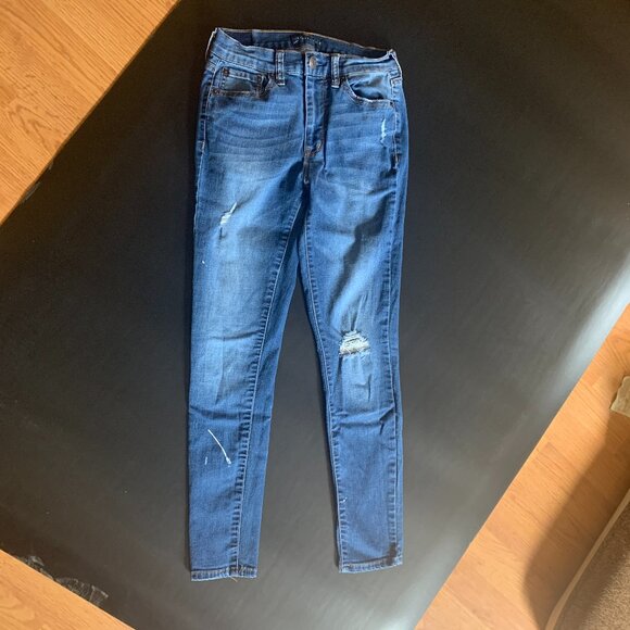 JUNIORS - 5 PC LOT, JEANS sz 0, 2 Aeropostale, American Eagle Outfitters, skinny - Picture 7 of 16